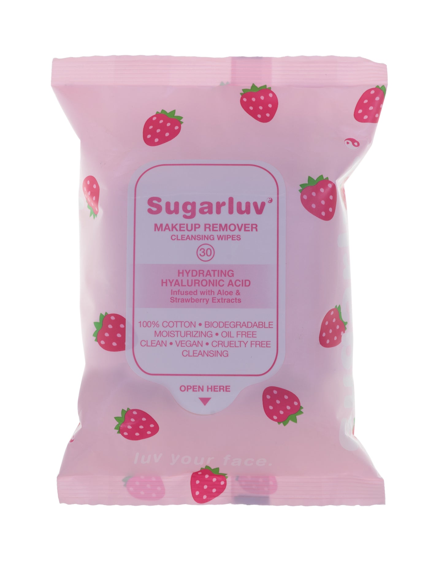 Hyaluronic Acid Makeup Removing Wipes infused with Hyaluronic Acid & Aloe Extracts 30ct