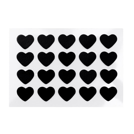 Hydrocolloid & Tea Tree Oil Acne Patch 40ct - Black Hearts