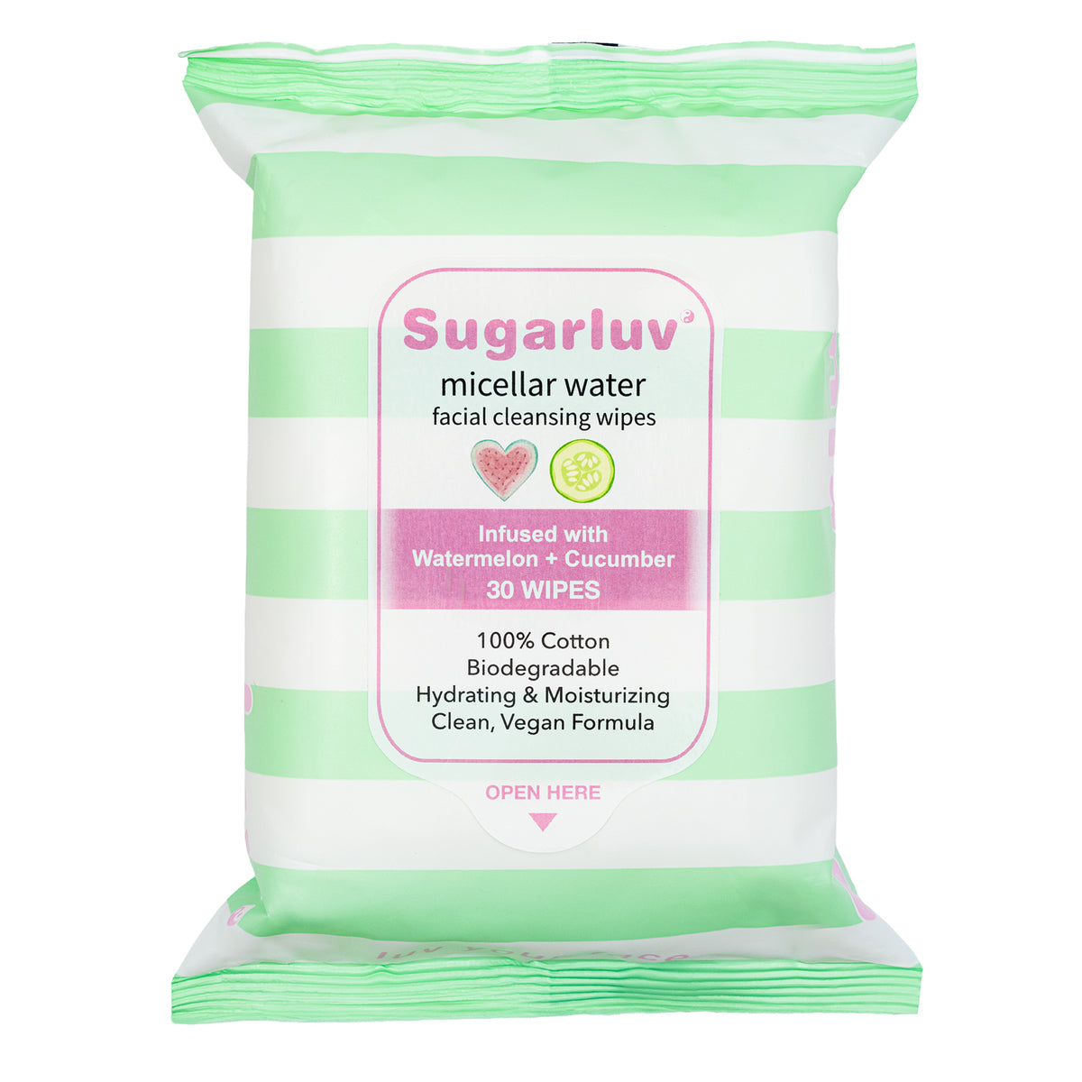 Watermelon + Cucumber Micellar Water Wipes and Mint Star Acne Patches Duo