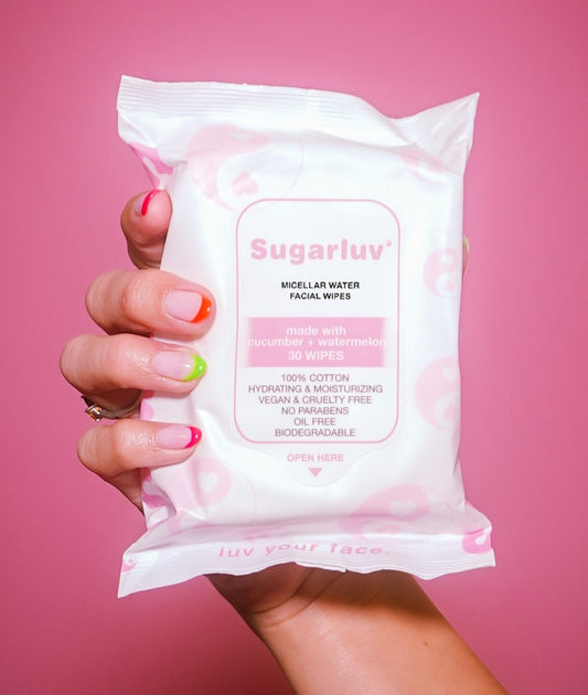 Micellar Water Facial Cleansing Wipes infused with Watermelon & Cucumber extracts 30ct