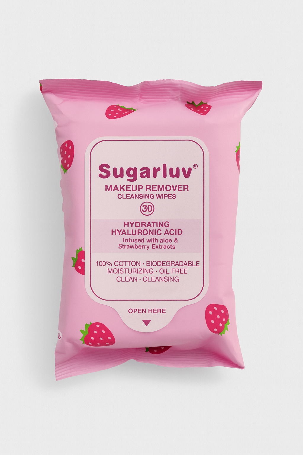 Hyaluronic Acid Makeup Removing Wipes infused with Hyaluronic Acid & Aloe Extracts 30ct