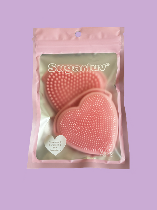 Luv Your Face.  Heart Shaped silicone face scrubbers - 2 PACK