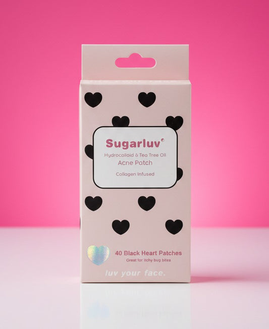 Hydrocolloid & Tea Tree Oil Acne Patch 40ct - Black Hearts