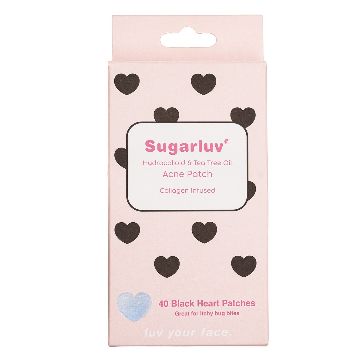 Hydrocolloid & Tea Tree Oil Acne Patch 40ct - Black Hearts