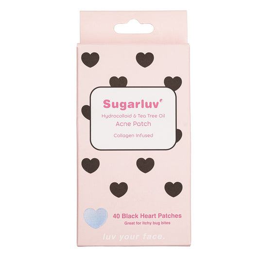 Hydrocolloid & Tea Tree Oil Acne Patch 40ct - Black Hearts
