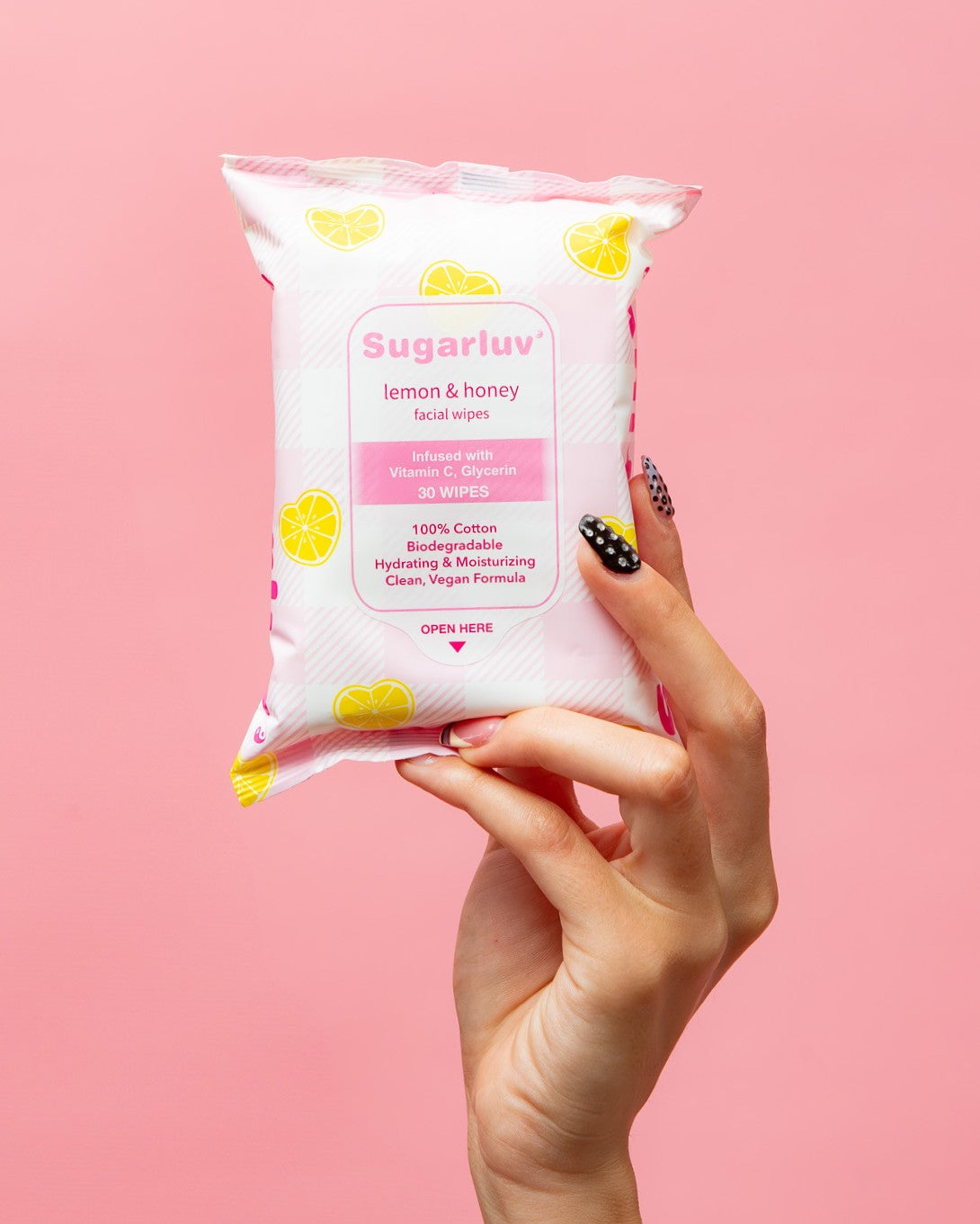 Lemon Honey Facial Wipes infused with Aloe, Micellar Water, Vitamin C & Glycerin 30ct