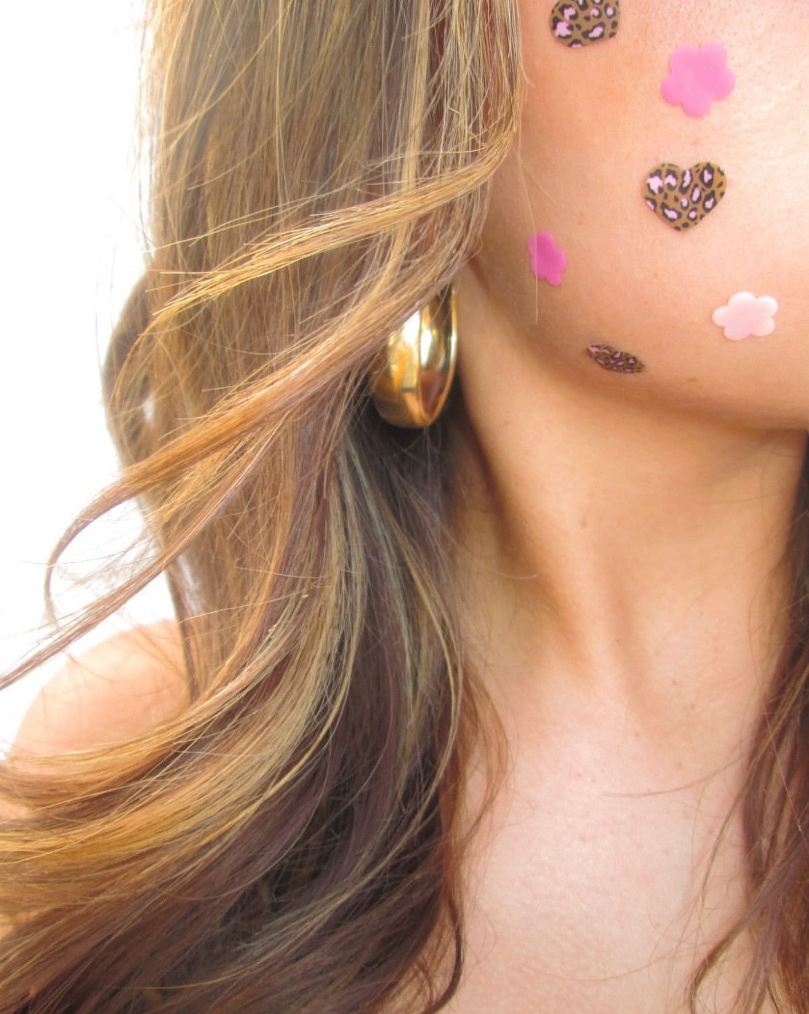 Hydrocolloid & Tea Tree Oil Acne Patch 40ct - Leopard Hearts