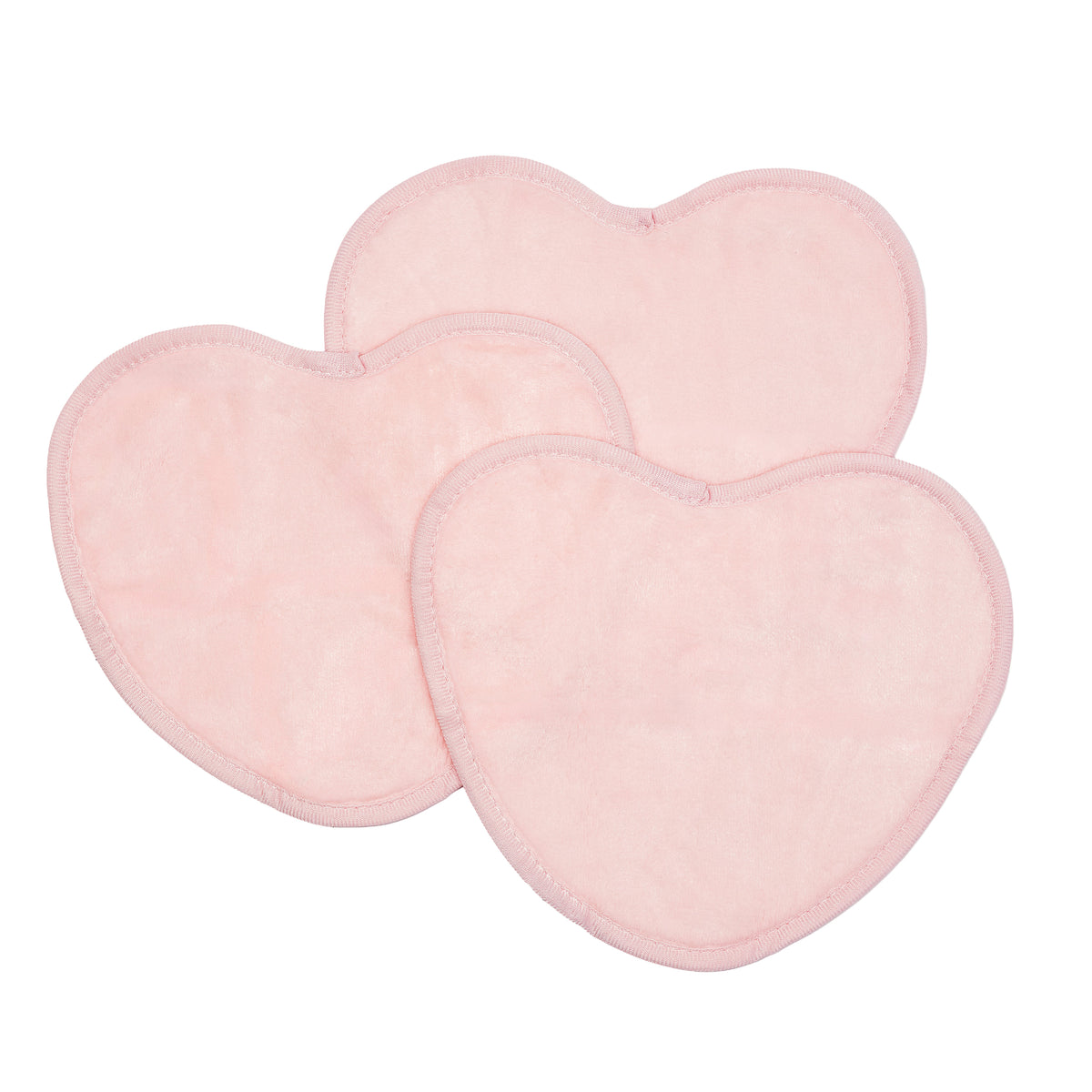 Heart Shaped Large Reusable Microfiber Makeup Removing Towels (3PK)