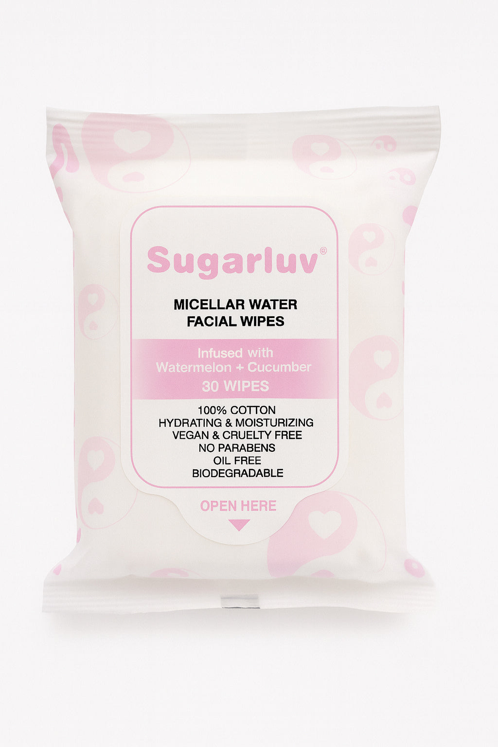 Micellar Water Facial Cleansing Wipes infused with Watermelon & Cucumber extracts 30ct