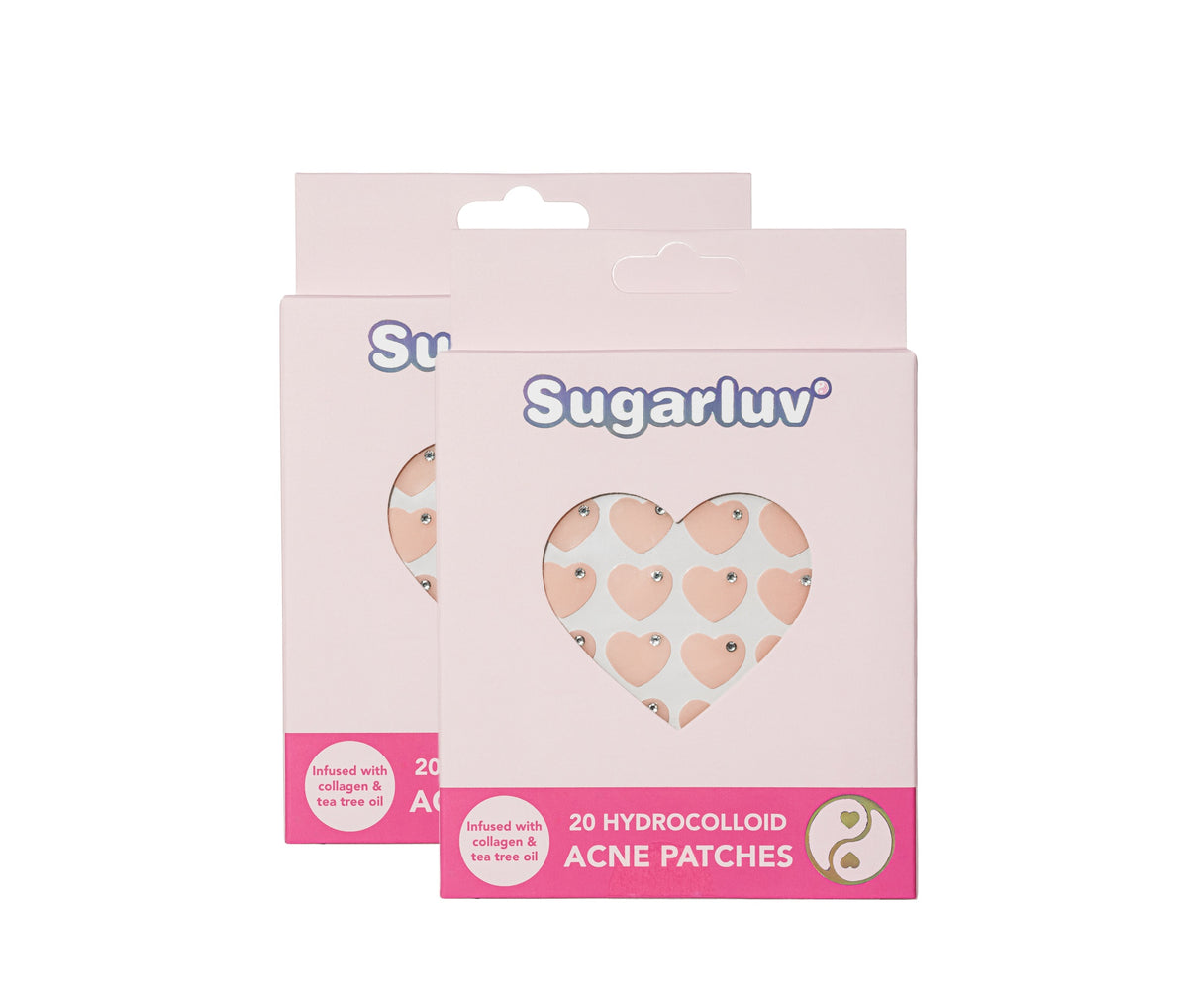 Hydrocolloid & Tea Tree Oil Acne Patch Rhinestone Heart Duo